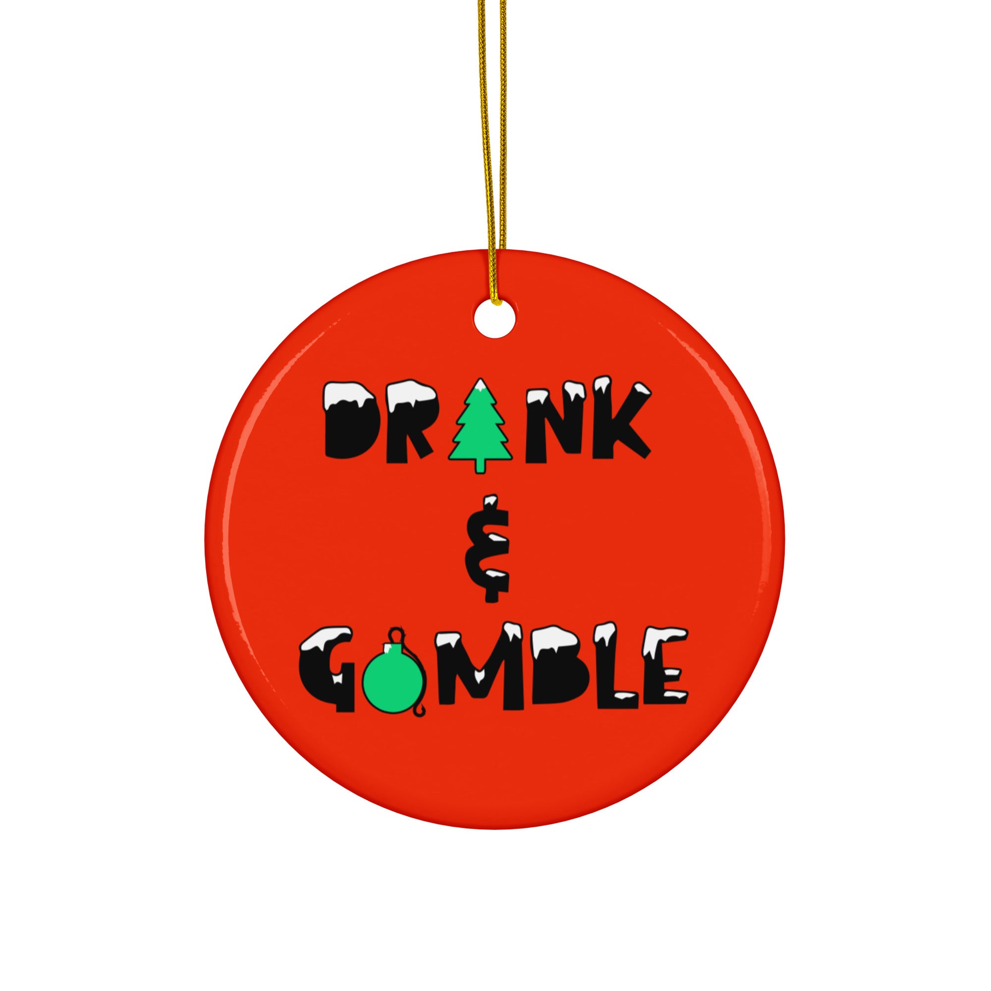 Christmas Drink & Gamble Ornament